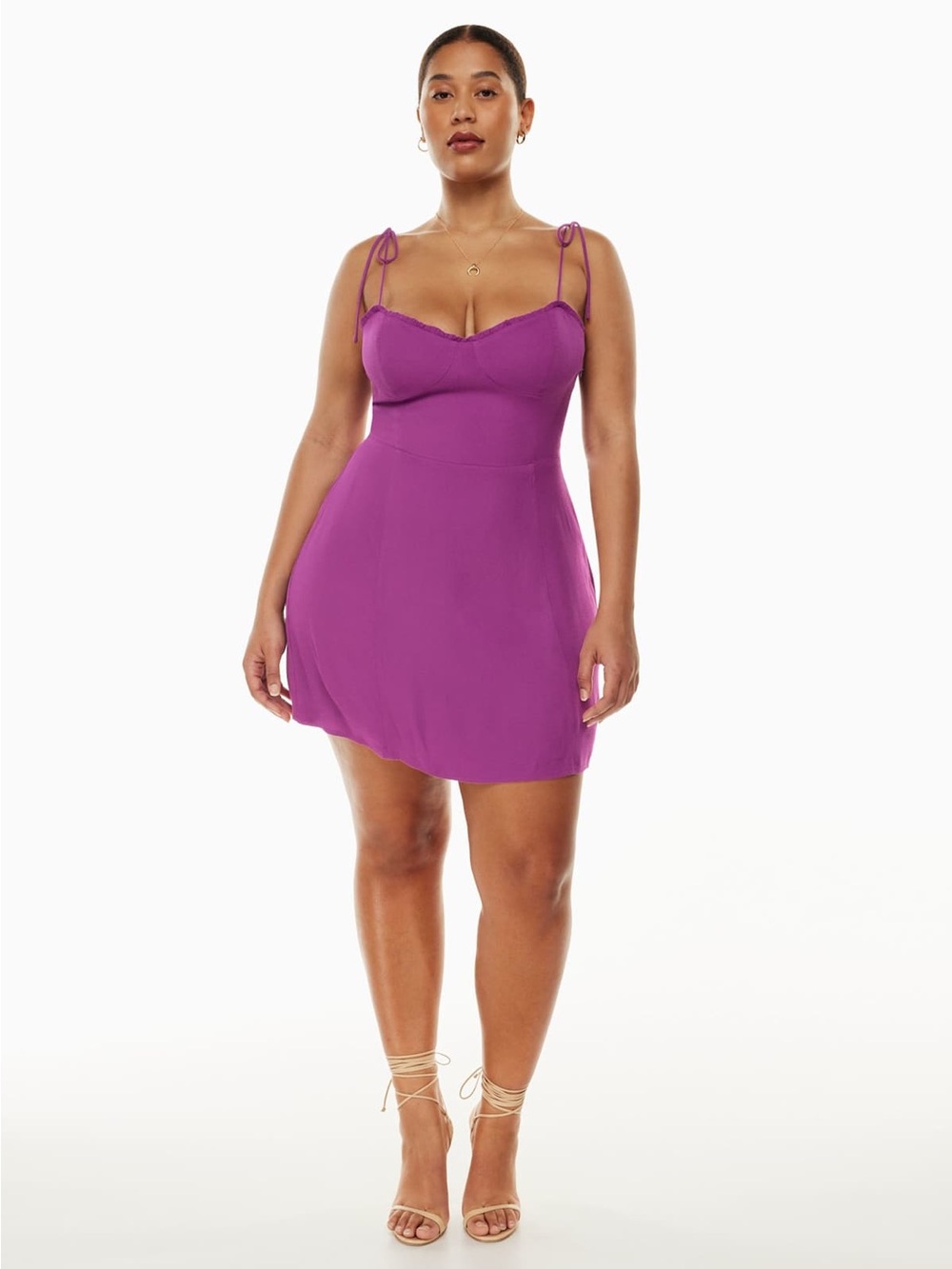 Aritzia Wilfred Fable Mini Dress - Berry Purple - 10